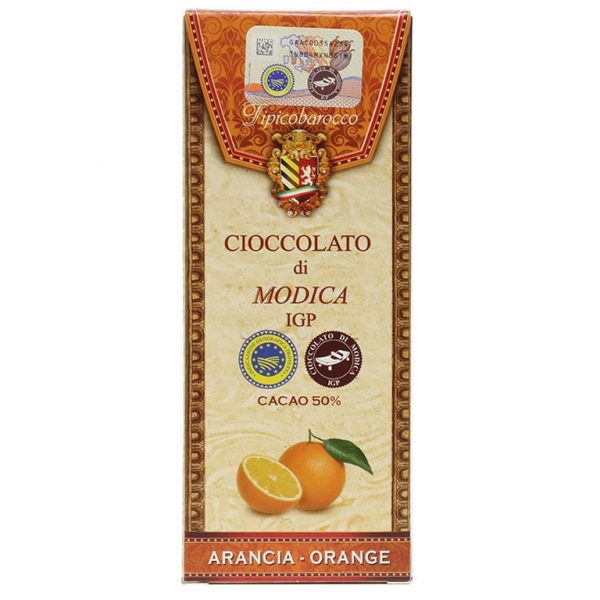 Modica Schokolade mit Orange